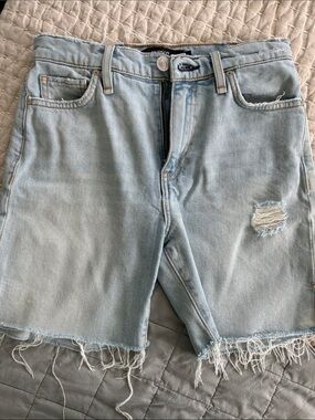 Hudson Jeans Light Blue Denim Shorts with Contrast Stitching